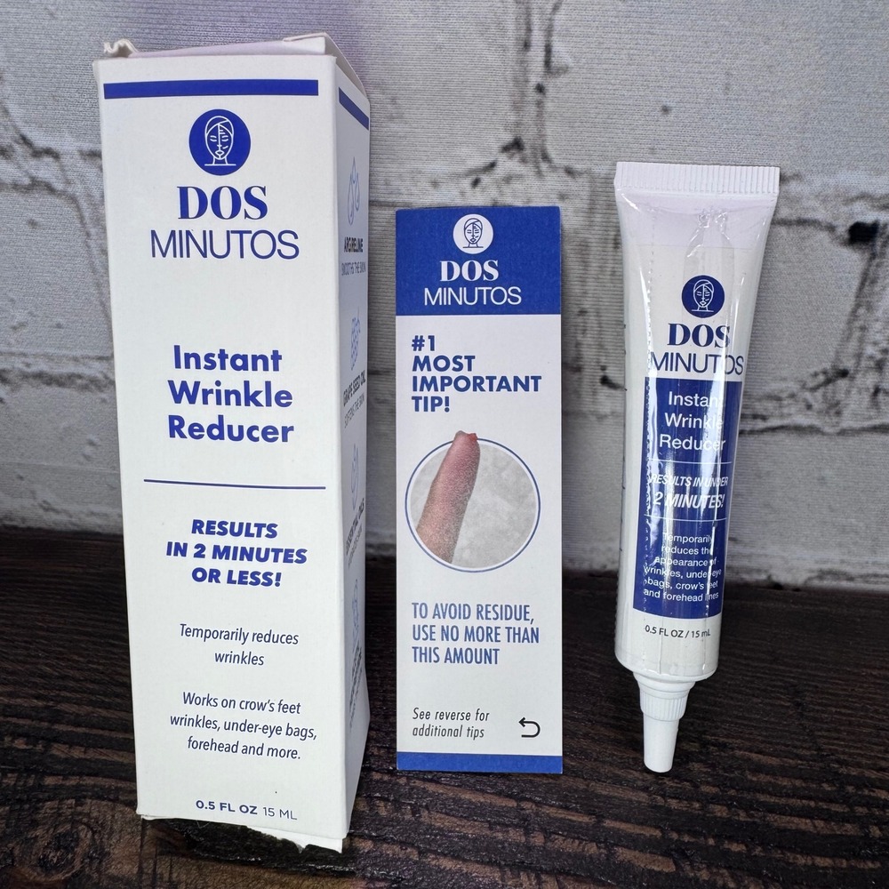 Dos Minutos Instant Wrinkle Reducer 0.5oz Argireline Serum Eye Cream Anti Aging